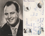 почтовая  карточка 1920 -1937  Артист  фред  Бертелманн с  перепиской.